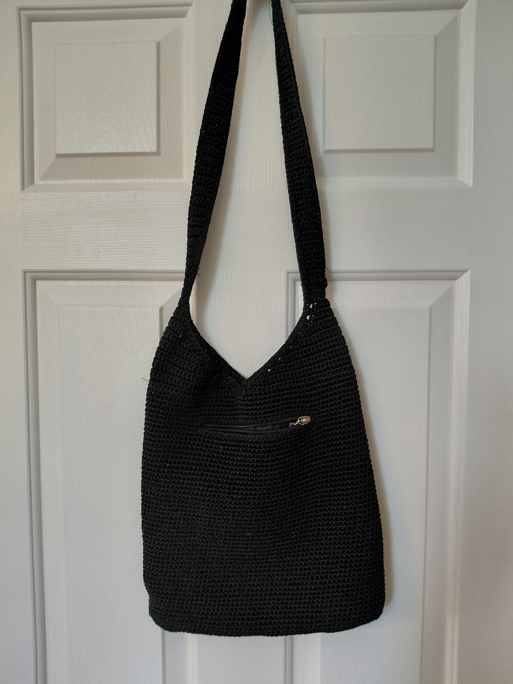 The SAK Black Crochet Shoulder Bag - Lightweight Everyday Tote